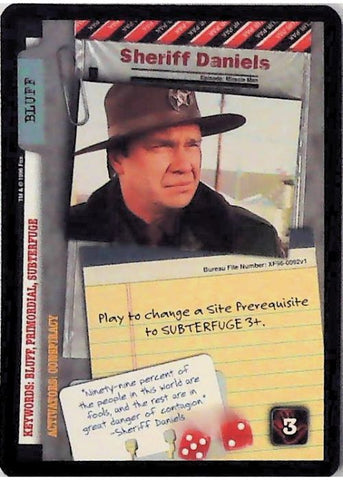 X-Files CCG | Sheriff Daniels XF96-0092v1  | The Nerd Merchant