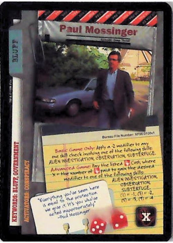 X-Files CCG | Paul Mossinger XF96-0100v1  | The Nerd Merchant