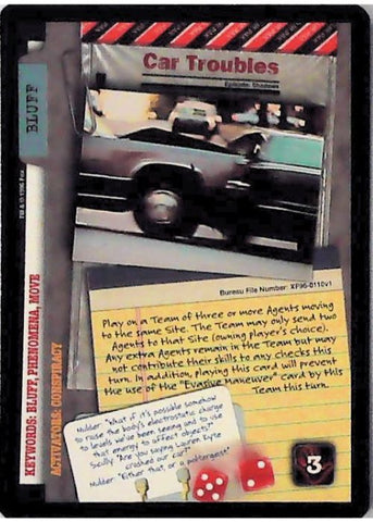 X-Files CCG | Car Troubles XF96-0110v1  | The Nerd Merchant