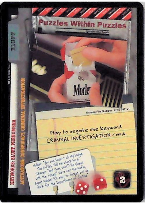 X-Files CCG | Puzzles Within Puzzles XF96-0111v1  | The Nerd Merchant