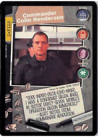 X-Files CCG | Commander Colin Henderson XF96-0140v1  | The Nerd Merchant