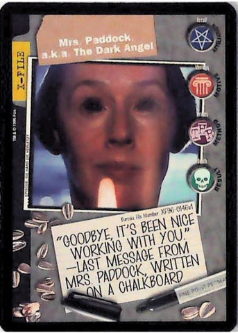 X-Files CCG | Mrs. Paddock, a.k.a. The Dark Angel XF96-0146v1  | The Nerd Merchant