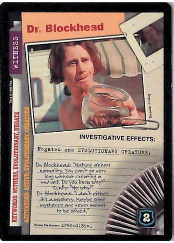 X-Files CCG | Dr. Blockhead XF96-0185v1  | The Nerd Merchant