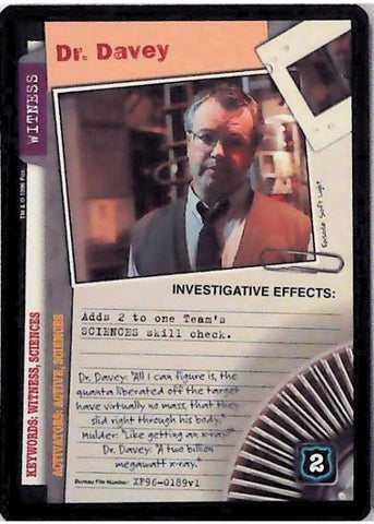 X-Files CCG | Dr. Davey XF96-0189v1  | The Nerd Merchant