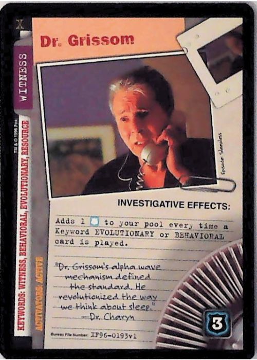 X-Files CCG | Dr. Grissom XF96-0193v1  | The Nerd Merchant
