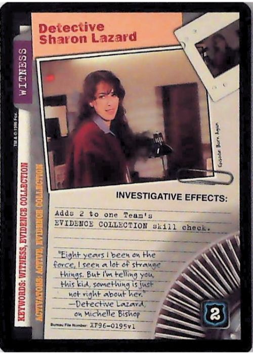 X-Files CCG | Detective Sharon Lazard XF96-0195v1  | The Nerd Merchant