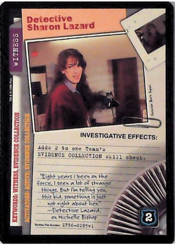 X-Files CCG | Detective Sharon Lazard XF96-0195v1  | The Nerd Merchant