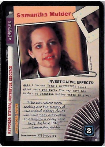 X-Files CCG | Samantha Mulder XF96-0203v1  | The Nerd Merchant