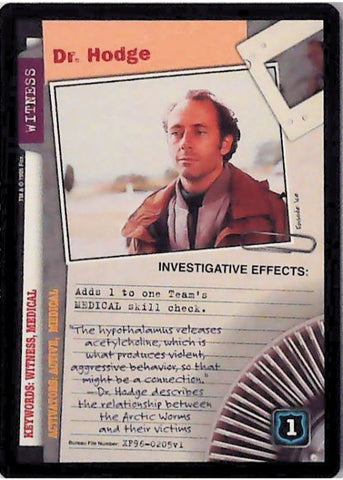 X-Files CCG | Dr. Hodge XF96-0205v1  | The Nerd Merchant