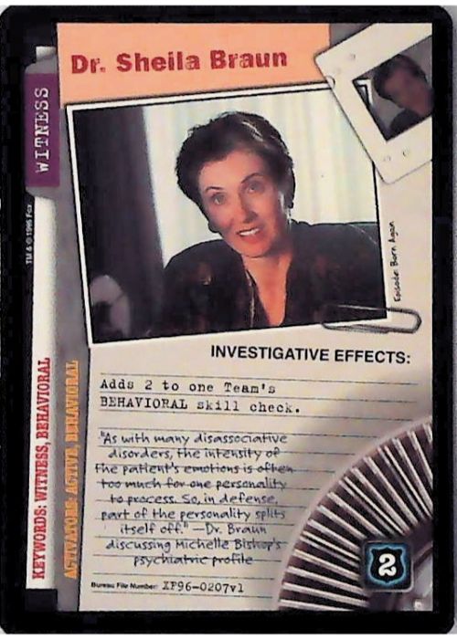 X-Files CCG | Dr. Sheila Braun XF96-0207v1  | The Nerd Merchant