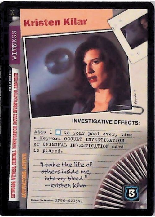 X-Files CCG | Kristen Kilar XF96-0215v1  | The Nerd Merchant