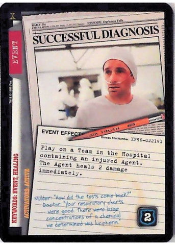 X-Files CCG | Successful Diagnosis XF96-0221v1  | The Nerd Merchant