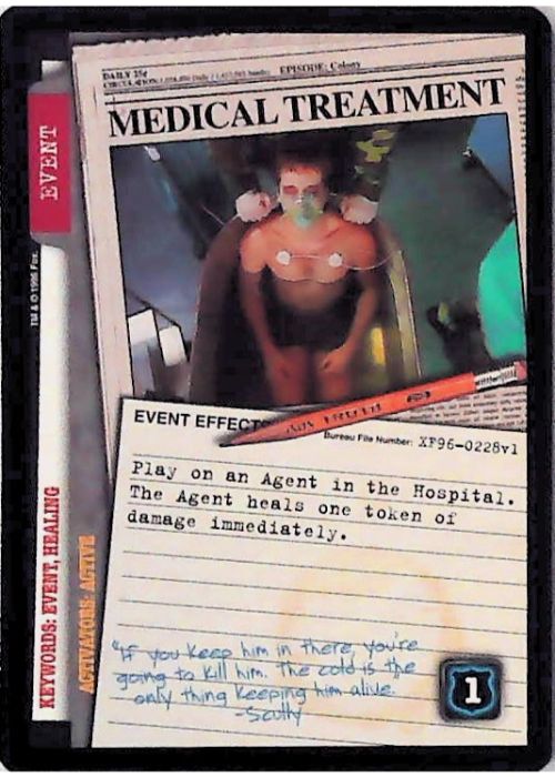 X-Files CCG | Medical Treatment XF96-0228v1  | The Nerd Merchant