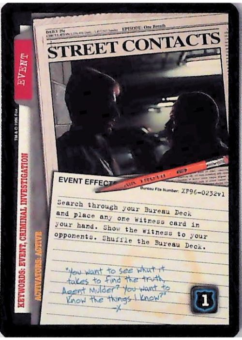 X-Files CCG | Street Contacts XF96-0232v1  | The Nerd Merchant
