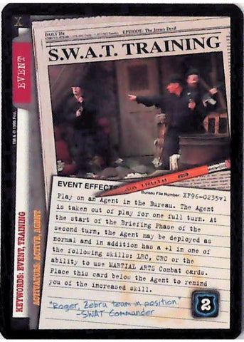 X-Files CCG | S.W.A.T. Training XF96-0235v1  | The Nerd Merchant