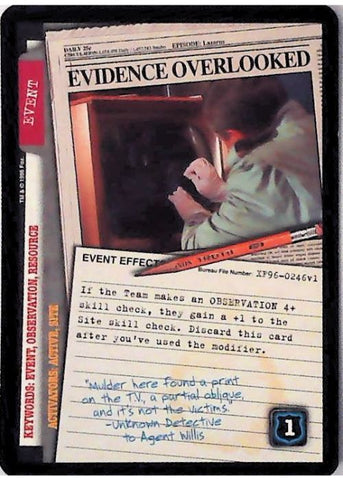 X-Files CCG | Evidence Overlooked XF96-0246v1  | The Nerd Merchant