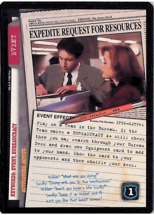 X-Files CCG | Expedite Request For Resources XF96-0255v1  | The Nerd Merchant