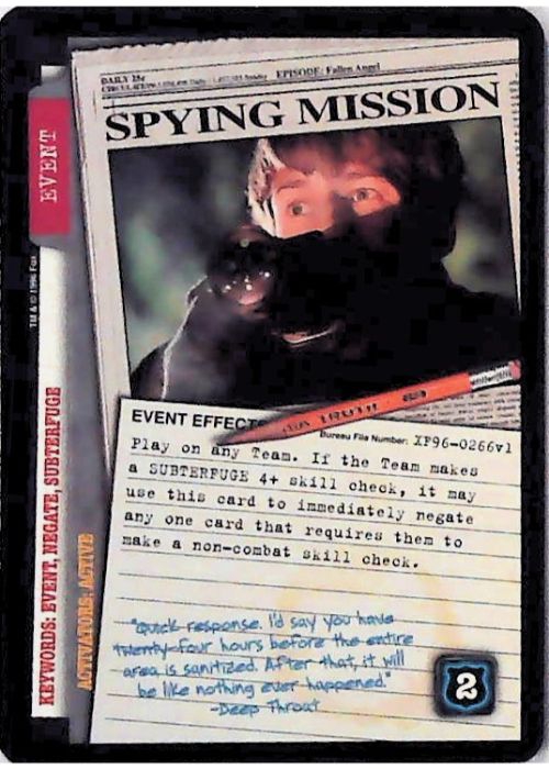 X-Files CCG | Spying Mission XF96-0266v1  | The Nerd Merchant