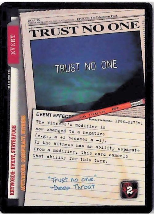 X-Files CCG | Trust No One XF96-0273v1  | The Nerd Merchant