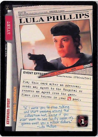 X-Files CCG | Lula Phillips XF96-0274v1  | The Nerd Merchant