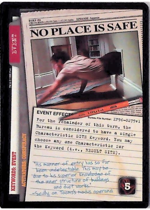 X-Files CCG | No Place Is Safe XF96-0275v1  | The Nerd Merchant