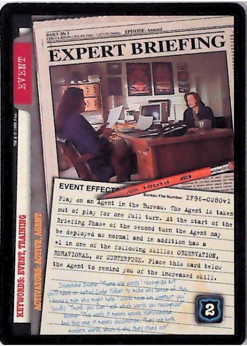 X-Files CCG | Expert Briefing XF96-0280v1  | The Nerd Merchant