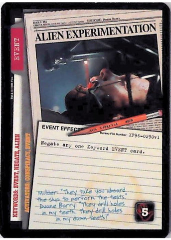 X-Files CCG | Alien Experimentation XF96-0290v1  | The Nerd Merchant