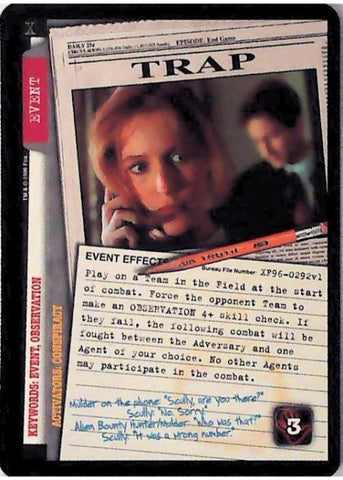 X-Files CCG | Trap XF96-0292v1  | The Nerd Merchant