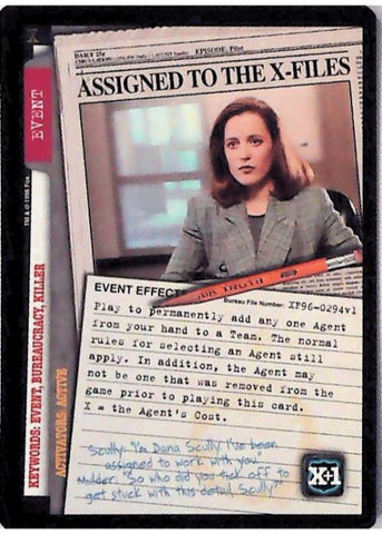 X-Files CCG | Assigned to the X-Files XF96-0294v1  | The Nerd Merchant