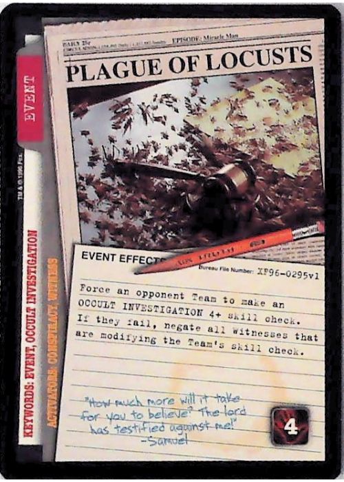 X-Files CCG | Plague of Locusts XF96-0295v1  | The Nerd Merchant