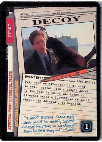 X-Files CCG | Decoy XF96-0301v1  | The Nerd Merchant