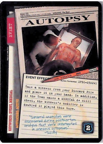 X-Files CCG | Autopsy XF96-0302v1  | The Nerd Merchant