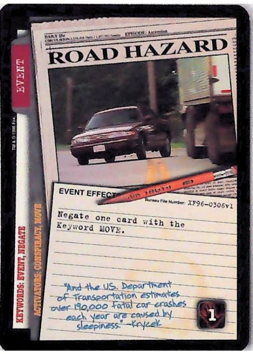 X-Files CCG | Road Hazard XF96-0306v1  | The Nerd Merchant