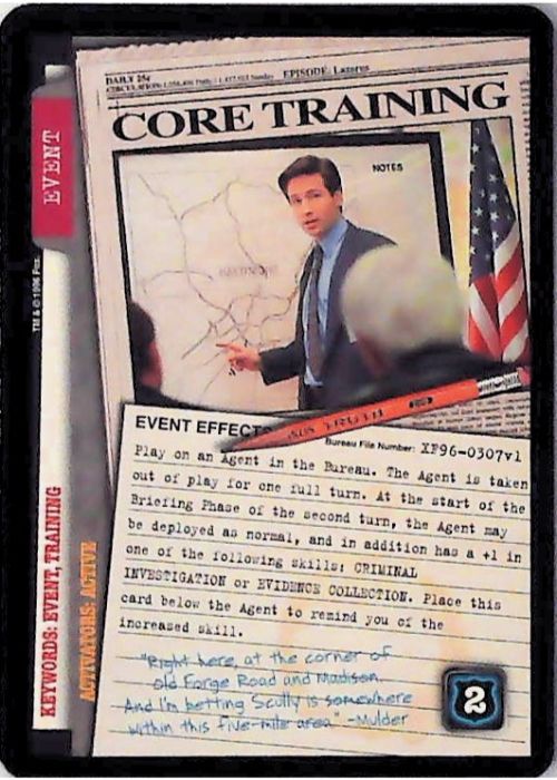 X-Files CCG | Core Training XF96-0307v1  | The Nerd Merchant