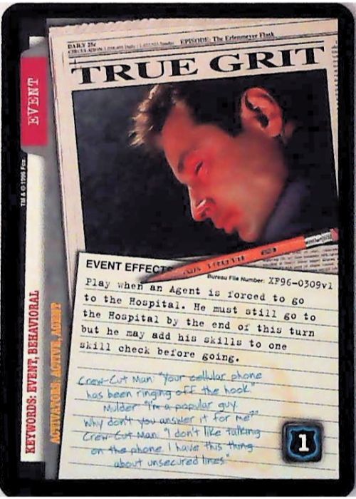 X-Files CCG | True Grit XF96-0309v1  | The Nerd Merchant