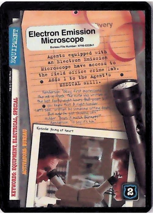 X-Files CCG | Electron Emission Microscope XF96-0328v1  | The Nerd Merchant