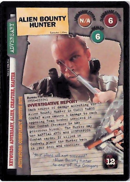 X-Files CCG | Alien Bounty Hunter XF96-0337v1  | The Nerd Merchant