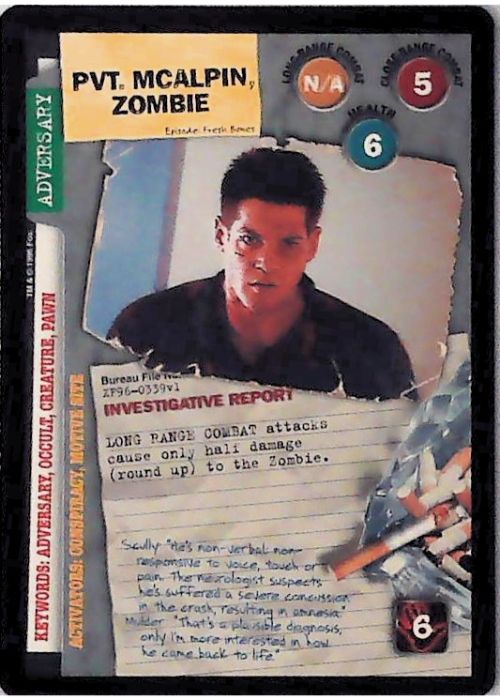 X-Files CCG | Pvt. McAlpin, Zombie XF96-0339v1  | The Nerd Merchant