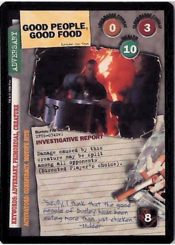 X-Files CCG | Good People, Good Food XF96-0340v1  | The Nerd Merchant