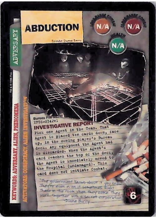 X-Files CCG | Abduction XF96-0342v1  | The Nerd Merchant