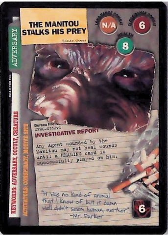 X-Files CCG | The Manitou Stalks His Prey XF96-0352v1  | The Nerd Merchant