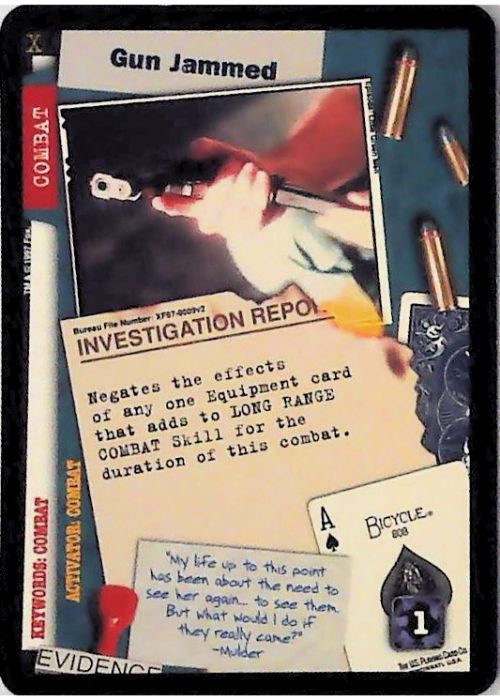 X-Files CCG | Gun Jammed XF97-0009v2  | The Nerd Merchant