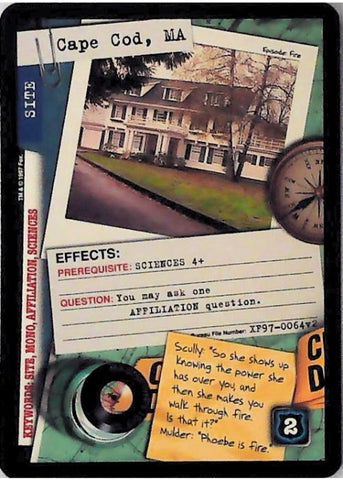 X-Files CCG | Cape Cod, MA XF97-0064v2  | The Nerd Merchant