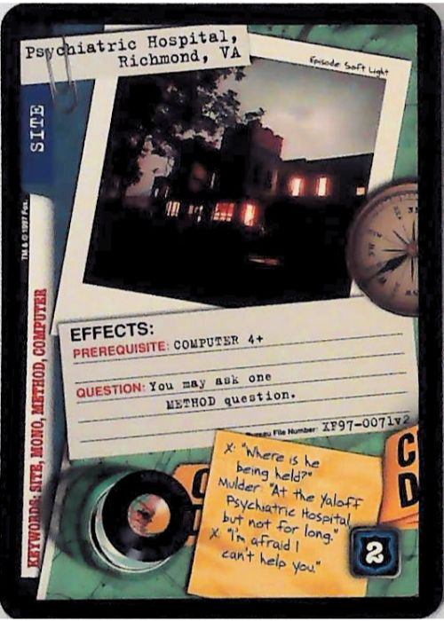 X-Files CCG | Psychiatric Hospital, Richmond, VA XF97-0071v2  | The Nerd Merchant