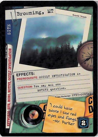 X-Files CCG | Browning, MT XF97-0083v2  | The Nerd Merchant