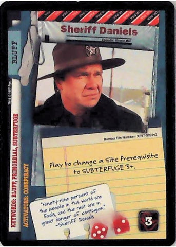 X-Files CCG | Sheriff Daniels XF97-0092v2  | The Nerd Merchant