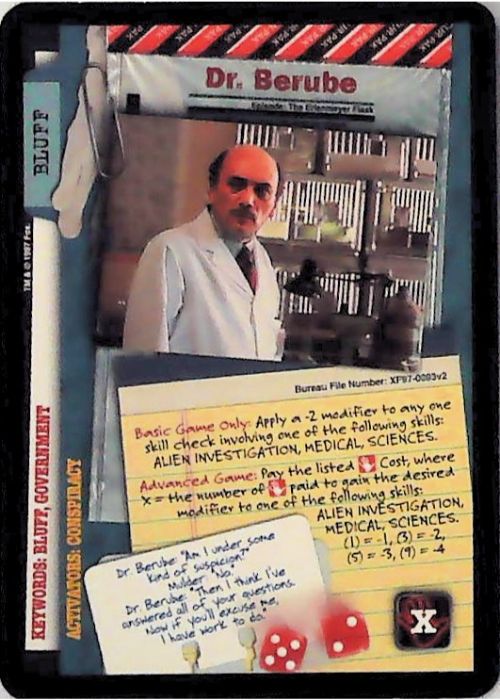 X-Files CCG | Dr. Berube XF97-0093v2  | The Nerd Merchant