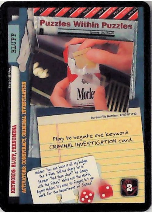 X-Files CCG | Puzzles Within Puzzles XF97-0111v2  | The Nerd Merchant