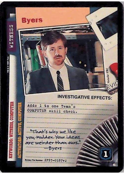 X-Files CCG | Byers XF97-0187v2  | The Nerd Merchant