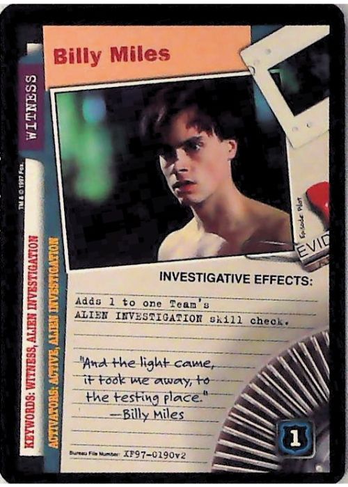 X-Files CCG | Billy Miles XF97-0190v2  | The Nerd Merchant